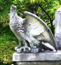 One of the eagles on the Batle of Minisink Monument.