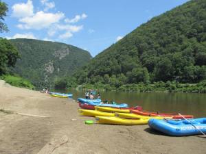 Paddling and hiking along the Delaware Water Gap NRA in the summer months.