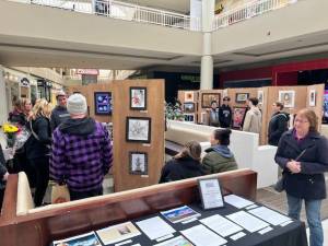 Visitors at a previous student art show.