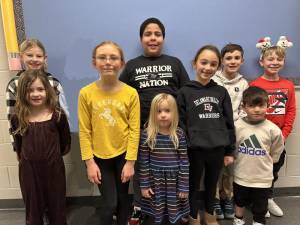 L-R Back: Elyse Behnke, Jordan Inocencio, John Montana, and, Wyatt Martine. L-R Front: Nora Muller, Sophie Gaa, Ava Curtis, Scarlett Boyle, and Roman Fedorka. Not pictured: Lydia Eccleston, Phoenix Kelley, Frankie Medico, Landon Ellsworth, and Isabella Lovell.