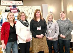 L-R: Karen Little, Ellen Mastrelli, Jane Androvette, Charlotte Van Horn, and Charlene Canale.