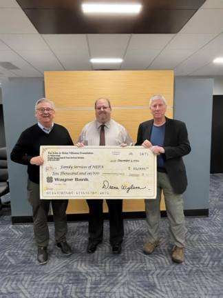 L-R: Villaume Foundation Board President Paul Edwards, NEPA senior grant writer and communications manager David Kale, and Villaume Foundation Board Member Jon Villaume.