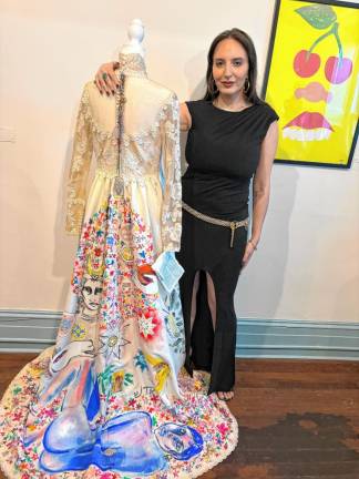 The show featured a unique painted wedding dress by artist Eddy Segal.