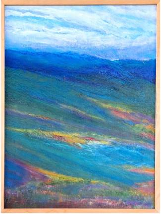 ”Blue Skies Mountainside,” by Judith Cramer.