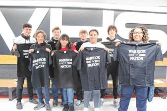 L-R Front: Gabe Peruso, Gianna Peralta, Xiomara (Cici) Rosario, and Laila Abdul-Wahhab. L-R Back: Logan Olsommer, Jonathan Yarrish, Colton Eckert, and Colin McGarvey. Not pictured: Jaydin Ross.