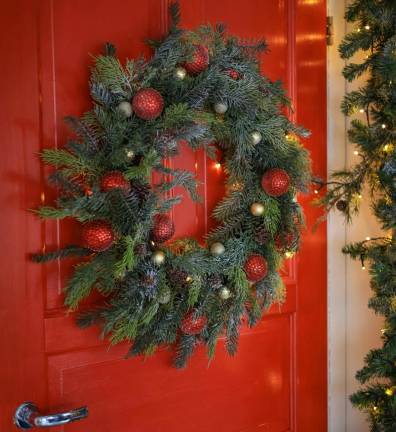 An example of a holiday wreath.