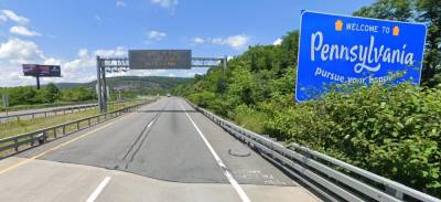 I-84 enterting Pennsylvania.