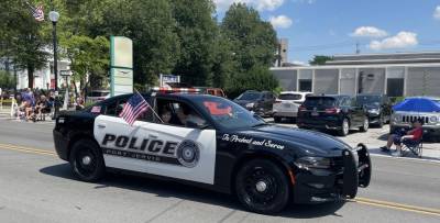 A Port Jervis police cruiser during the July 13 PJ Fire Department Parade.