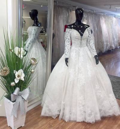 One of the fabulous gowns at Enelda’s Happy Brides (Photo provided)