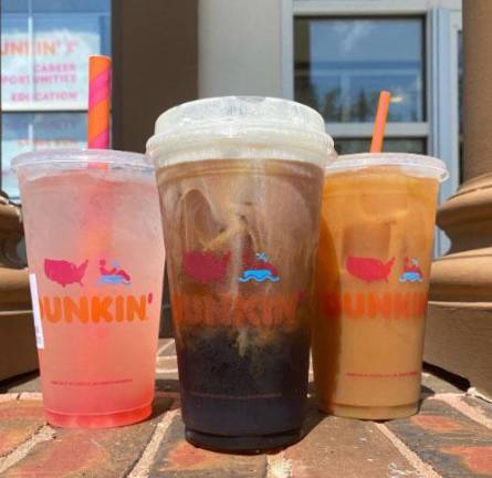 Dunkin beverages.