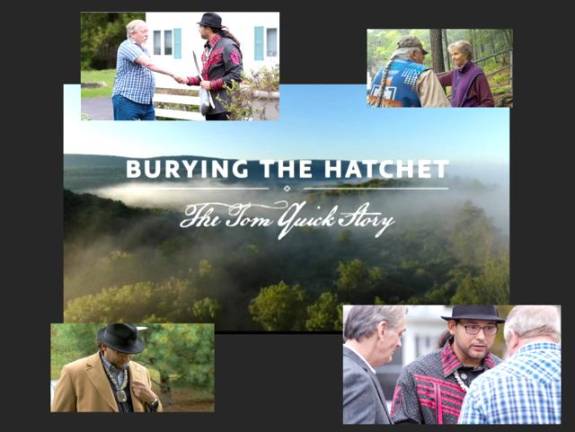 The psoter for “Burying the Hatchet – The Tom, Quick Story.”