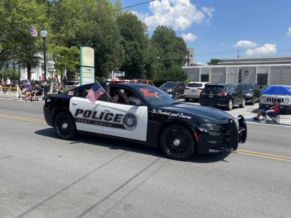 A Port Jervis police cruiser during the July 13 PJ Fire Department Parade.