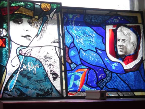 Stained glass art by Sasha Zhitneva. She'll teach a class in the summer.