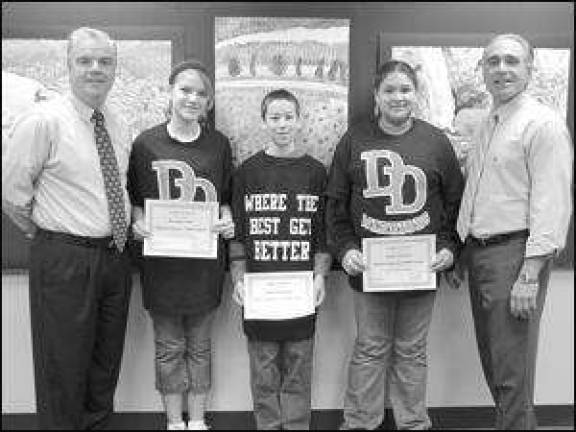 Dingman-Delaware Middle School students of the month