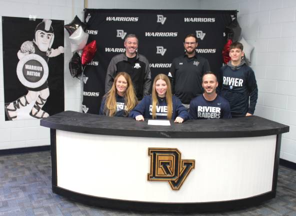 L-R Front: Kathleen Churchill, Cara Churchill and Aaron Churchill. L-R Back: Assistant coach Jeff Luhrs, assistant coach Andy Rupp, and Drew Churchill.