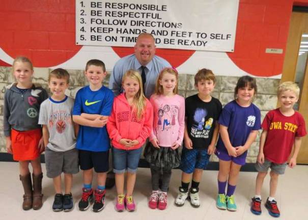 Second Grade Students of the Month pictured: Natalie Space, Eric Pol, Jack Greening, Charleigh Cook, Jillian Robinson, Teddy Lee, Carrigan McCormack and Owen Carso.