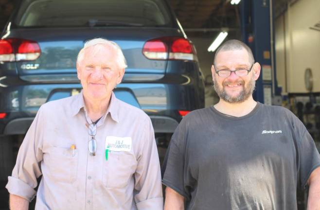 The Youngs, both named John, of J&amp;J Automotive in Stanhope, N.J. (Photos by Brianna Kimmel)