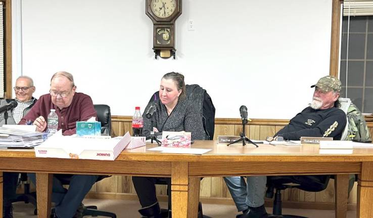 The Milford Township Supervisors discuss budget issues.