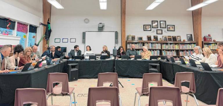 The October Delaware Valley School District Board of Education meeting.