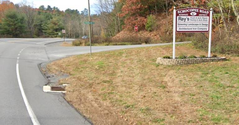 Schocopee Road entrance off Route 6.