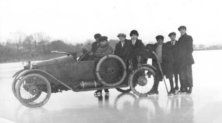 A car on the Delaware River.