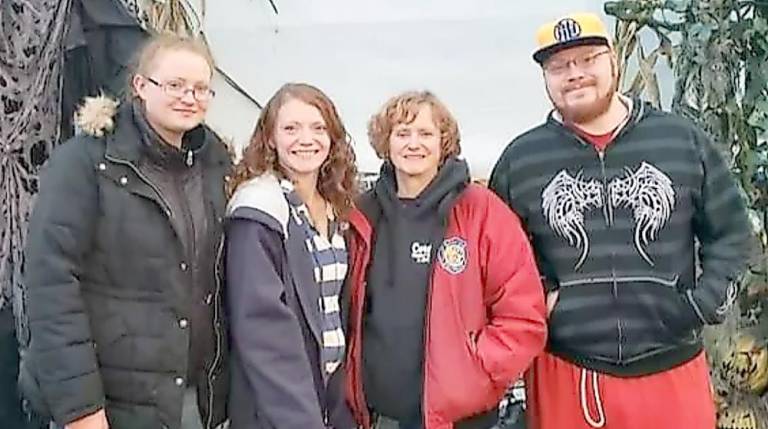 Jeanne Roskoski and her family in this photo posted on GoFundMe.