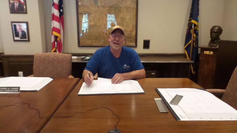 Jim Snyder of Dingman Township, Vice Chair of Milford Road Task Force (Photo by Frances Ruth Harris)