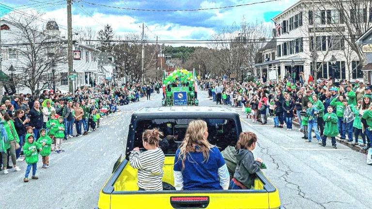 A scene from last year’s St. Patrick’s Day parade.