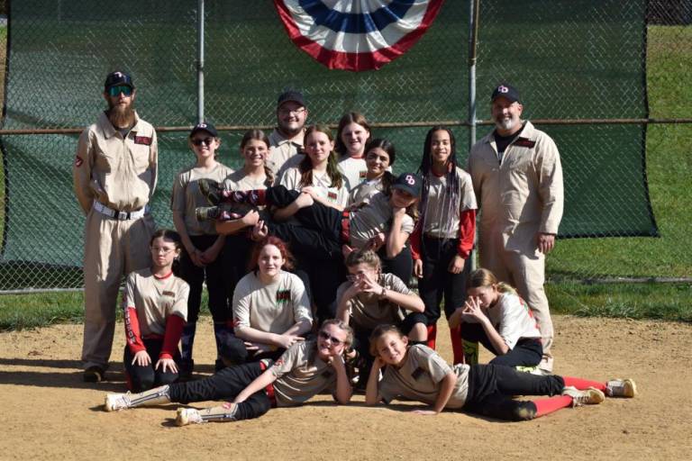 $!Ghost-busting at Wilson Hill Softball Field. (Photo submitted by Kimberly Wooster)