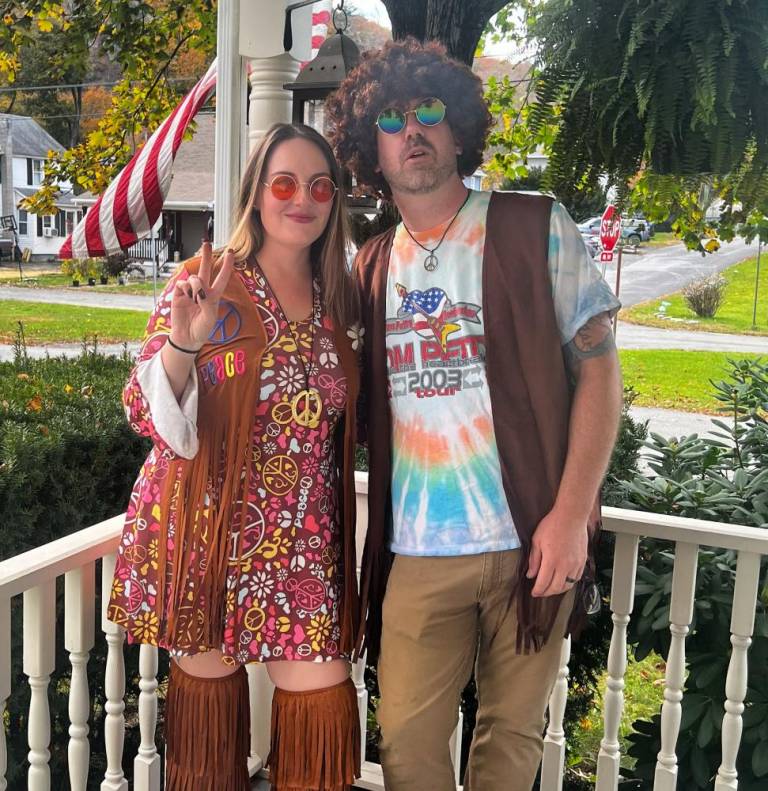 $!Sarah and Matt Cline get groovy in Matamoras. Photo submitted by Sarah Cline.